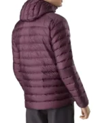 Men’s Burgundy Puffer Jacket - Image 2