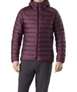 Men’s Burgundy Puffer Jacket - Image 3