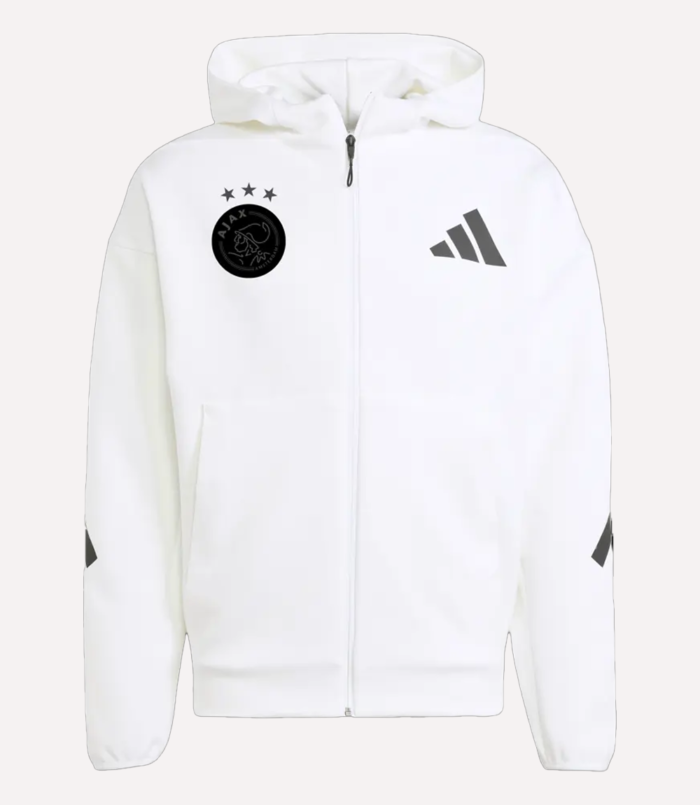 Ajax-adidas ZNE White Hoodie - Image 1