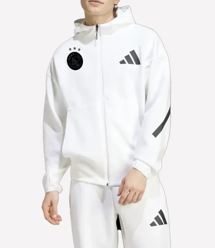 Ajax-adidas ZNE White Hoodie - Image 3