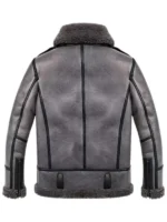 B3 Bomber Aviator Pilot Real Sheepskin Shearling Leather Jacket - Image 3