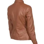Colette Brown Leather Jacket - Image 4