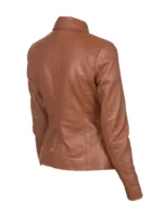 Colette Brown Leather Jacket - Image 3