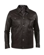 Genuine Leather Black Jacket For Men - Image 3