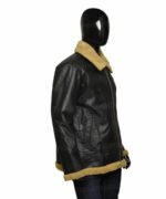 Mens Aviator Black Jacket - Image 3