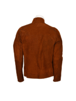Men’s Bomber Biker Suede Leather Jacket - Image 3