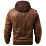 Men’s Brown Hooded Jacket - Image 3