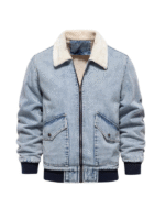 Men’s Casual Light Blue Denim Jacket