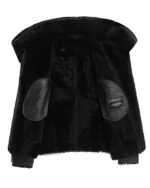 Mens Double Collar Sheepskin Biker Jacket - Image 4