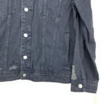 Men’s Navy Blue Sherpa Collar Denim Jacket - Image 4