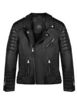 Men’s Vintage Premium Black Biker Leather Jacket