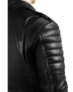 Men’s Vintage Premium Black Biker Leather Jacket - Image 3