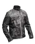 Mens Vintage Retro Distressed Black Antique Jacket - Image 4