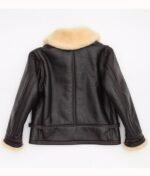 Navy M-445A Flight Shearling Leather Jacket - Image 3