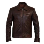 Vintage Brown Leather Jacket