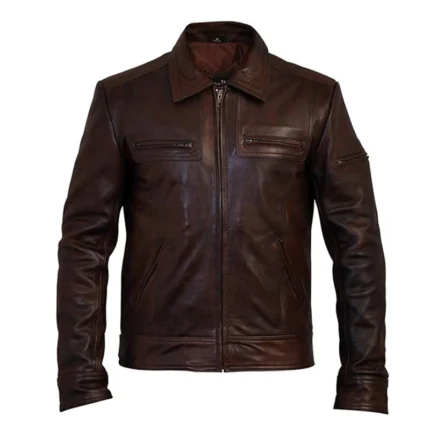 Vintage Brown Leather Jacket