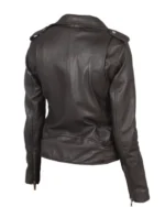 Women Alison Brown Biker Jacket - Image 2