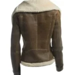 Women’s Aviator Shearling Jacket - Image 2