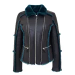 Womens Real Sheepskin Aviator Jacket