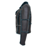 Womens Real Sheepskin Aviator Jacket - Image 3