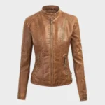Women Removable Brown Hooded Jacket