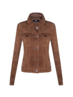 Women’s Tan Brown Suede Leather Jacket
