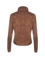 Women’s Tan Brown Suede Leather Jacket - Image 4