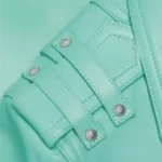 Women Leather Belted Biker Jacket - Image 2