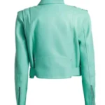 Women Leather Belted Biker Jacket - Image 3