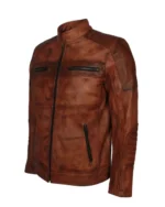 Cafe Racer Brown Motorcycle Jacket - Image 3