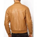 Tan Brown Bomber Jacket - Image 2