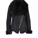 Womens Black Shearling Jacket